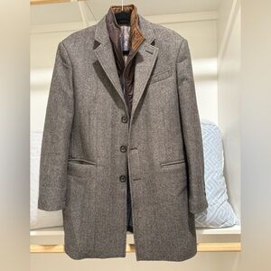 Balmain Grey Brown Men's Coat